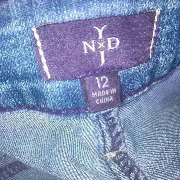 NYDJ Kimora Ankle Skinny Jeans Crystal Embellished Blue Denim - Picture 10 of 14